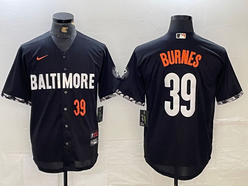 Men Baltimore Orioles #39 Burnes Black City Edition Nike 2024 MLB Jersey style 4->baltimore orioles->MLB Jersey